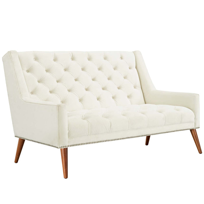 Peruse Velvet Loveseat 2462-IVO