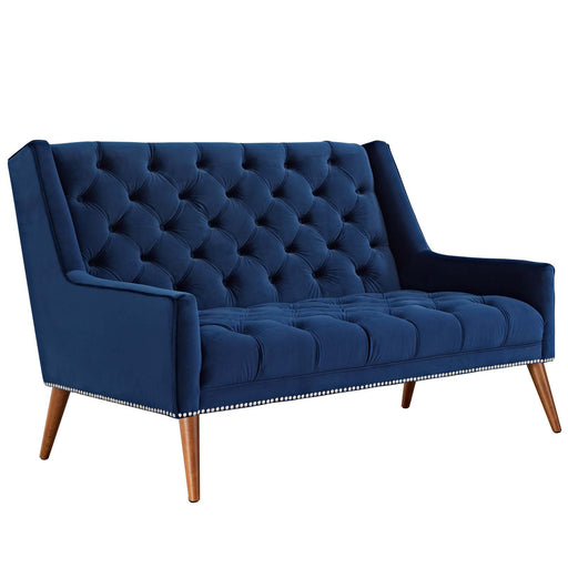 Peruse Velvet Loveseat 2462-NAV