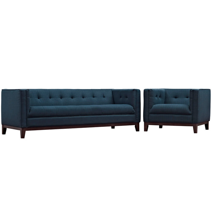 Serve Living Room Set Set of 2 2464-AZU-SET