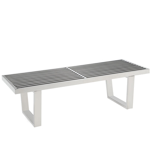 Sauna 4' Stainless Steel Bench 247-SLV