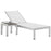 Shore 2 Piece Outdoor Patio Aluminum Set 2470-SLV-WHI-SET