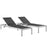 Shore 3 Piece Outdoor Patio Aluminum Set 2471-SLV-BLK-SET