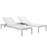 Shore 3 Piece Outdoor Patio Aluminum Set 2471-SLV-WHI-SET