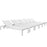 Shore Set of 6 Outdoor Patio Aluminum Chaise 2474-SLV-WHI-SET