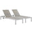 Shore Chaise Outdoor Patio Aluminum 
Set of 2 2477-SLV-GRY-SET