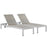 Shore Set of 2 Outdoor Patio Aluminum Chaise 2477-SLV-GRY-SET