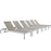 Shore Set of 6 Outdoor Patio Aluminum Chaise 2479-SLV-GRY-SET