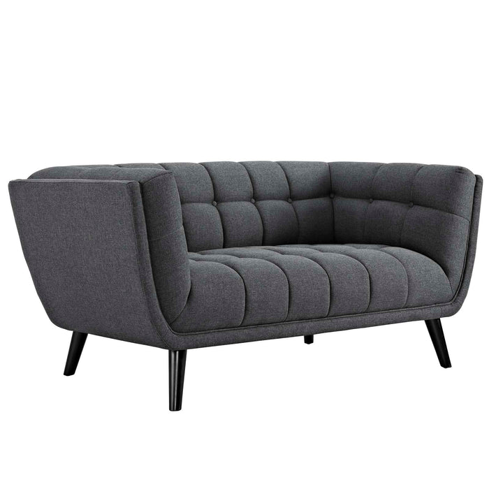 Bestow Upholstered Fabric Loveseat 2534-GRY