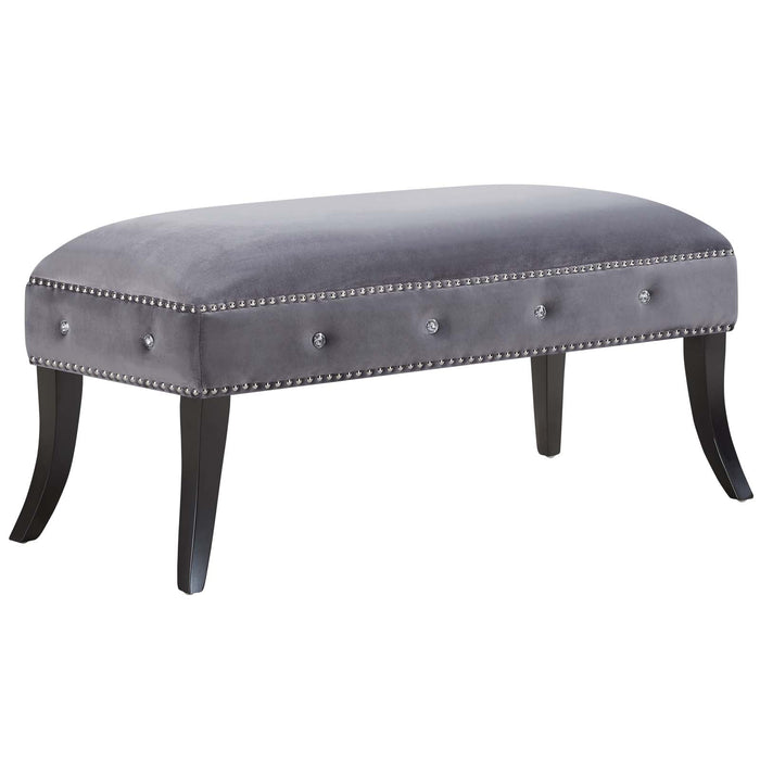 Enchant Velvet Bench 2553-GRY