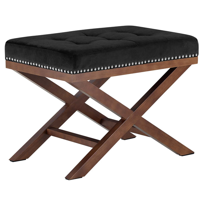 Facet Velvet Bench 2571-BLK