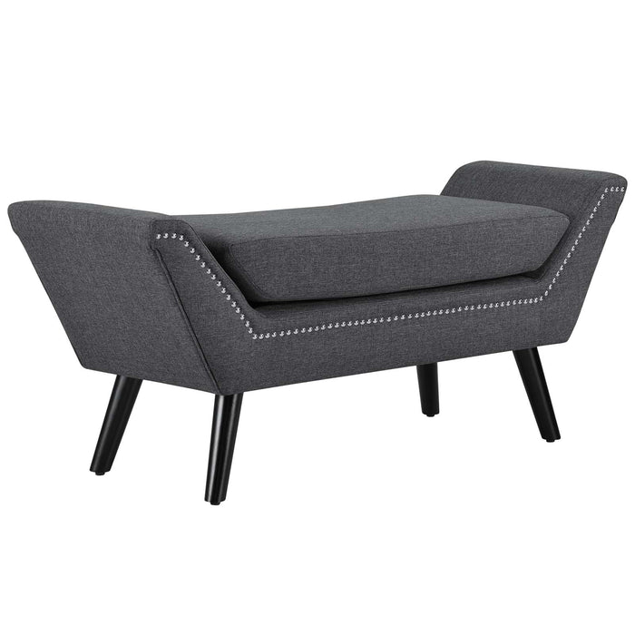 Gambol Upholstered Fabric Bench 2575-GRY