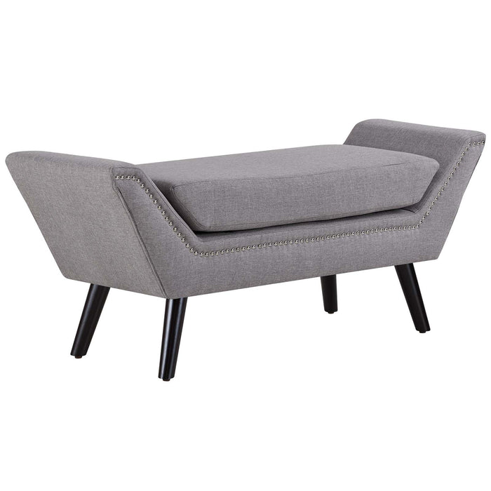 Gambol Upholstered Fabric Bench 2575-LGR