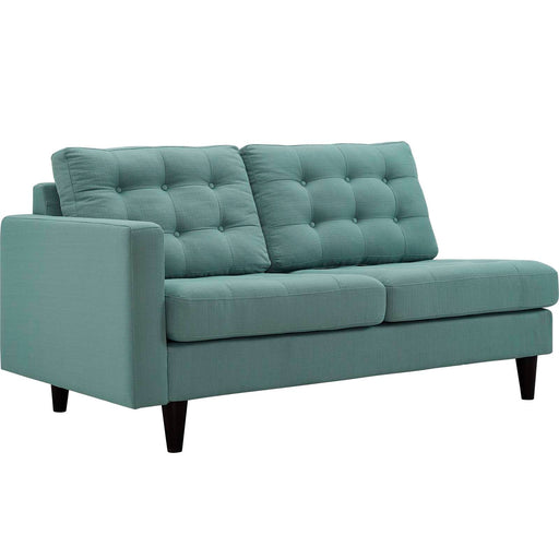 Empress Left-Facing Upholstered Fabric Loveseat 2589-LAG