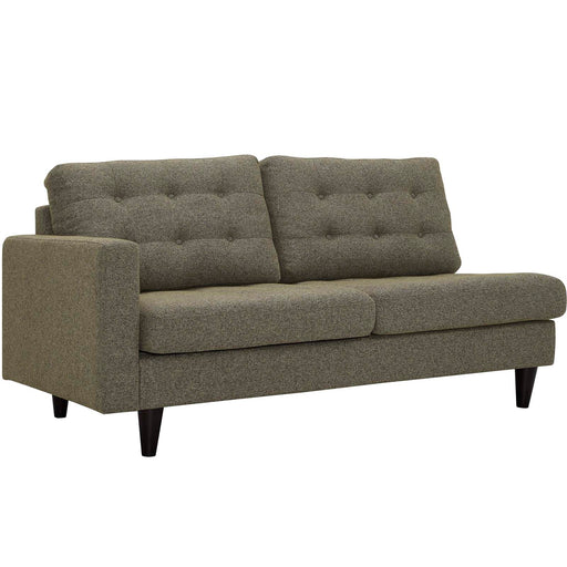 Empress Left-Facing Upholstered Fabric Loveseat 2589-OAT