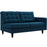 Empress Right-Facing Upholstered Fabric Loveseat 2595-AZU