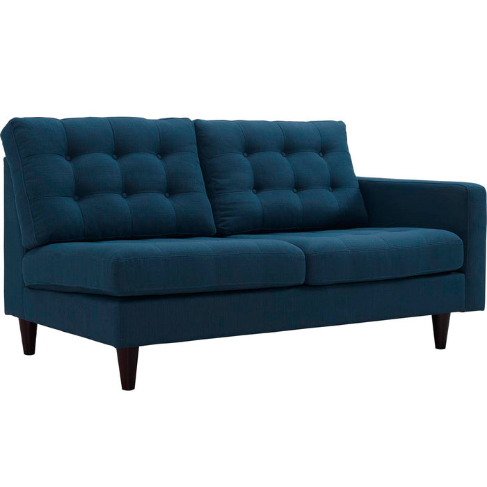 Empress Right-Facing Upholstered Fabric Loveseat 2595-AZU