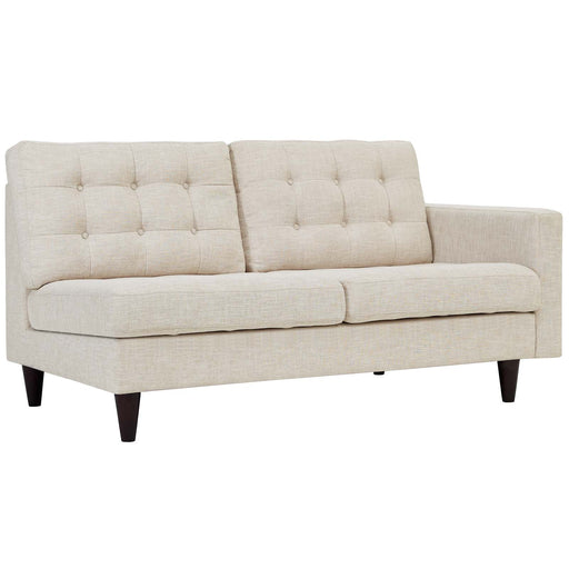 Empress Right-Facing Upholstered Fabric Loveseat 2595-BEI