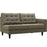 Empress Right-Facing Upholstered Fabric Loveseat 2595-OAT