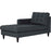 Empress Left-Arm Upholstered Fabric Chaise 2596-DOR