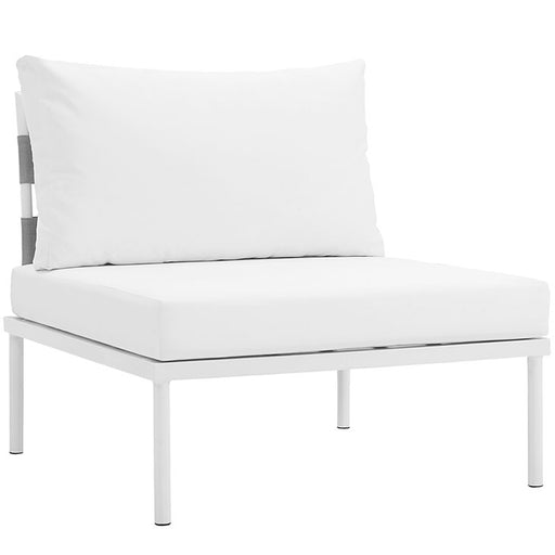 Harmony Armless Outdoor Patio Aluminum Chair 2600-WHI-WHI