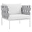 Harmony Outdoor Patio Aluminum Armchair 2602-WHI-WHI