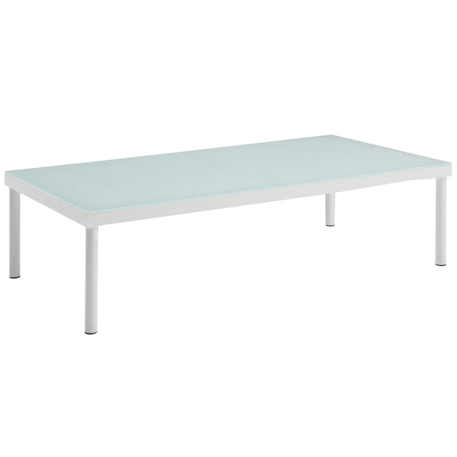 Harmony Outdoor Patio Aluminum Coffee Table 2605-WHI