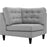 Empress Upholstered Fabric Corner Sofa 2610-LGR