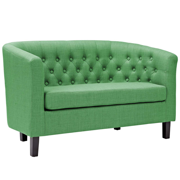 Prospect Upholstered Fabric Loveseat 2614-GRN