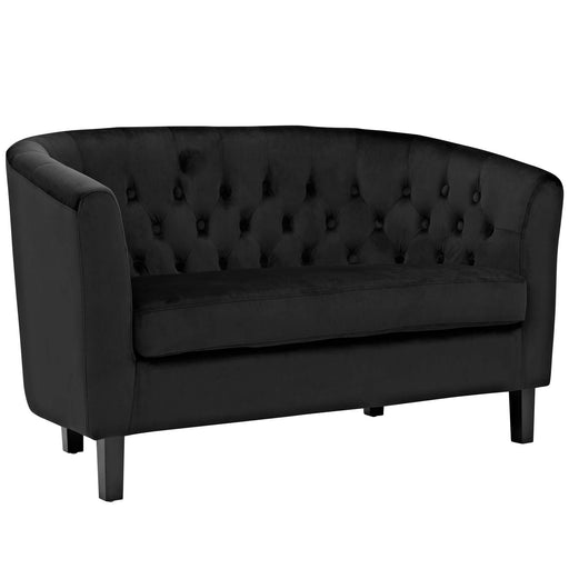 Prospect Velvet Loveseat 2615-BLK