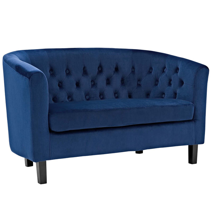 Prospect Velvet Loveseat 2615-NAV