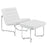 Gibraltar Upholstered Vinyl Lounge Chair 262-WHI