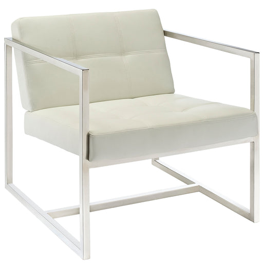 Hover Upholstered Vinyl Lounge Chair 263-WHI