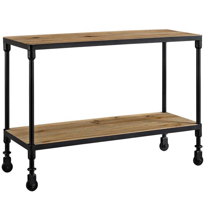 Raise Wood TV Stand 2640-BRN