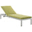 Shore Outdoor Patio Aluminum Chaise with Cushions 2660-SLV-PER