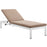 Shore Outdoor Patio Aluminum Chaise with Cushions 2660-WHI-MOC