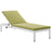 Shore Outdoor Patio Aluminum Chaise with Cushions 2660-WHI-PER