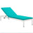 Shore Outdoor Patio Aluminum Chaise with Cushions 2660-WHI-TRQ