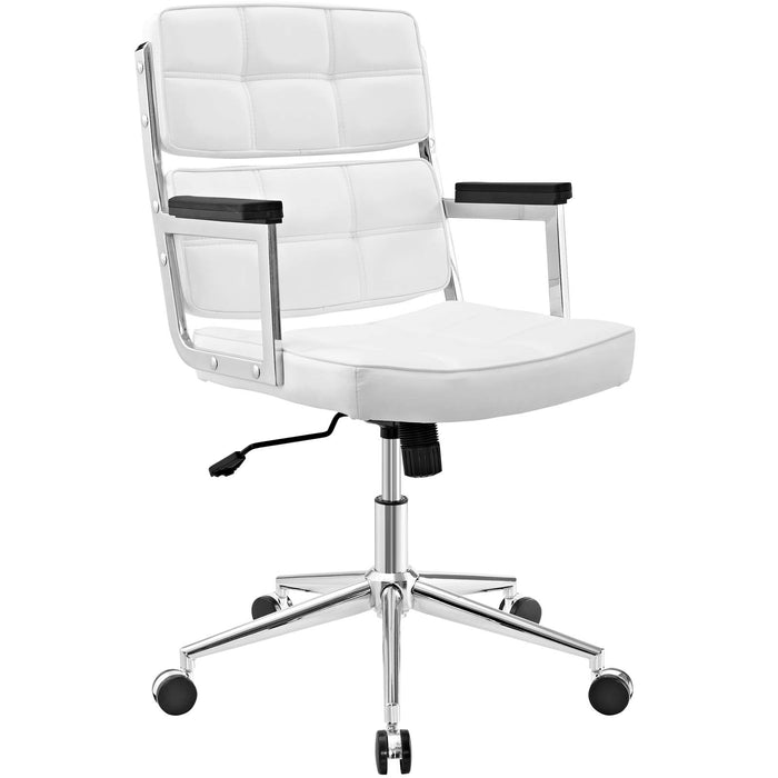 Portray Highback Upholstered Vinyl Office Chair 2685-WHI