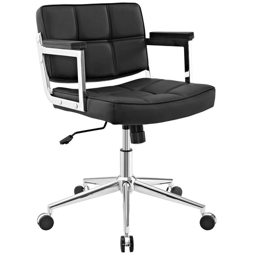 Portray Mid Back Upholstered Vinyl Office Chair 2686-BLK