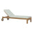 Upland Outdoor Patio Teak Chaise 2711-NAT-WHI