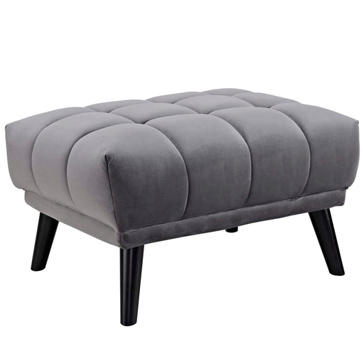 Bestow Velvet Ottoman 2735-GRY