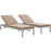 Shore 3 Piece Outdoor Patio Aluminum Chaise with Cushions 2736-SLV-MOC-SET