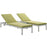 Shore 3 Piece Outdoor Patio Aluminum Chaise with Cushions 2736-SLV-PER-SET