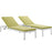 Shore 3 Piece Outdoor Patio Aluminum Chaise with Cushions 2736-WHI-PER-SET