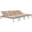 Shore Set of 4 Outdoor Patio Aluminum Chaise with Cushions 2738-SLV-MOC-SET