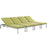 Shore Set of 4 Outdoor Patio Aluminum Chaise with Cushions 2738-SLV-PER-SET