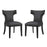 Curve Dining Side Chair Vinyl Set of 2 2740-BLK-SET