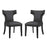 Curve Set of 2 Vinyl Dining Side Chair 2740-BLK-SET