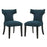 Curve Dining Side Chair Fabric Set of 2 2741-AZU-SET