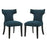 Curve Set of 2 Fabric Dining Side Chair 2741-AZU-SET